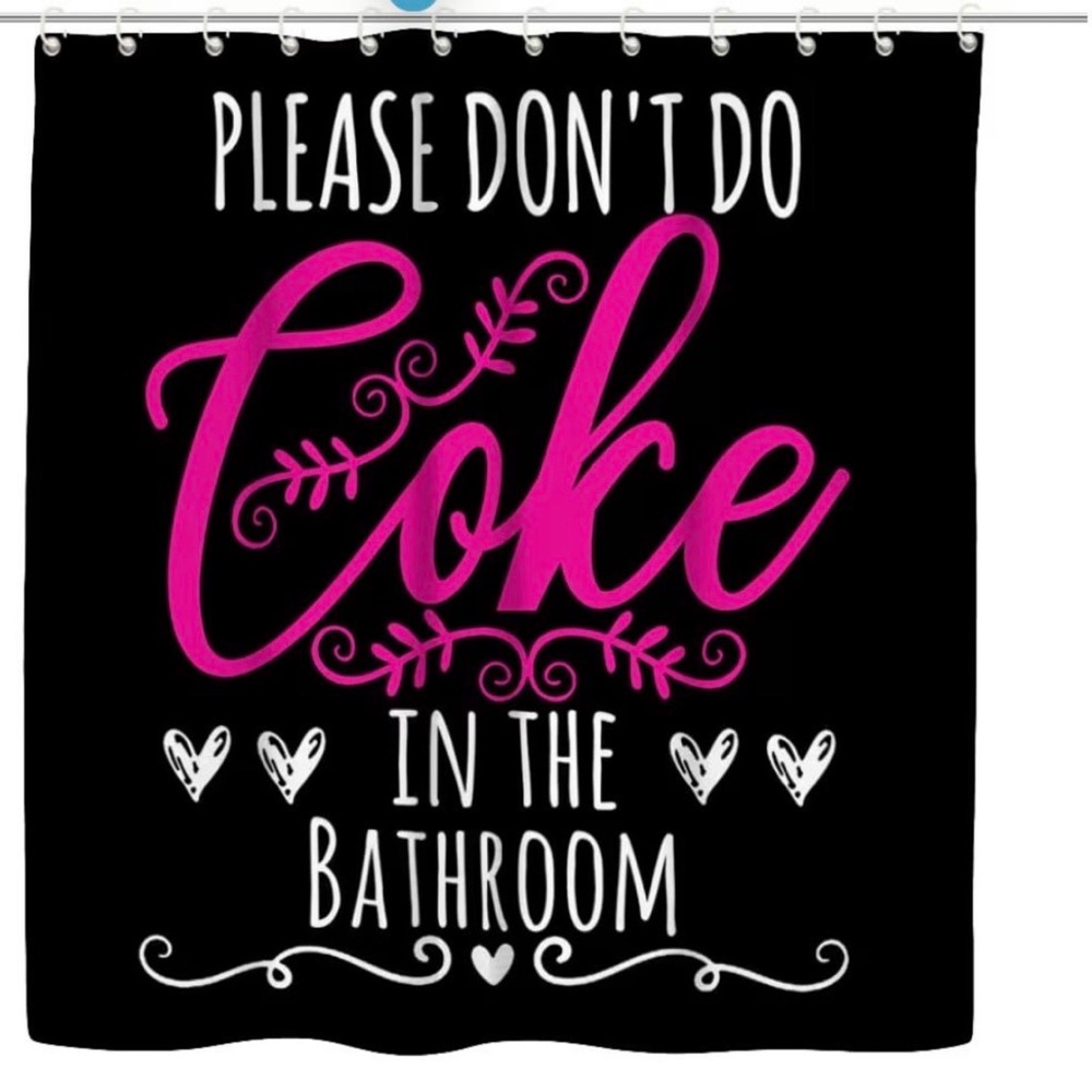 Novelty Shower Curtain Gag (literally) Gift Bathroom Funny Drugs 66”x72”